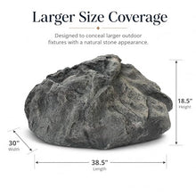 Artificial Rock Cover – Weather-Resistant Fiberglass Garden Landscape Utility Concealer Slate Gray Finish for Pumps, & Irrigation Systems, Jumpy