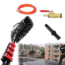 39.5ft Window Cleaning Rod, 6m Roof Cleaning Set, Solar Panel Cleaning Brush Clean PV and Solar Panel/Window Cleaning, Telescopic Brush 20ft - 35cm Brush Head,3.6M/12FT