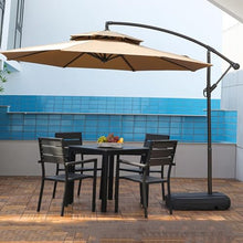 GYYDXXFC Outdoor Sunshade Umbrella, Patio Umbrella With Base, With Push Button Tilt/Crank Windproof For Beach Patio Garden Outdoor Fishing(Beige,2.7m/8.8ft)