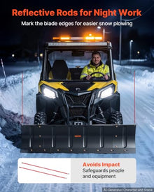 VEVOR Snow Plow Kit 43 in/60 in Width Adjustable Universal Plow Attachment