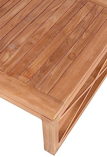 Meridian Furniture 352-CT Anguilla Collection Modern | Contemporary Outdoor Patio Coffee Table with Solid Teak Wood and Natural Teak Finish, 55.5" W x 31.5" D x 14" H, Natural