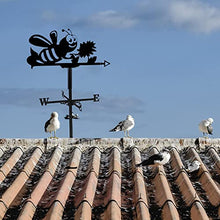 Weathervane in Garden & Outdoor Metal Weather Vane with Creative German Shepherd Go Fishing Bald Eagle Fighter Plane Shaped Weathercock Wind Direction Indicator (Style 5) (Style 2)
