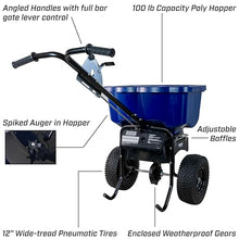 CHAPIN 88400B SaltPro 100 lb Contractor Salt Spreader, 12" Tires, Ice Melt