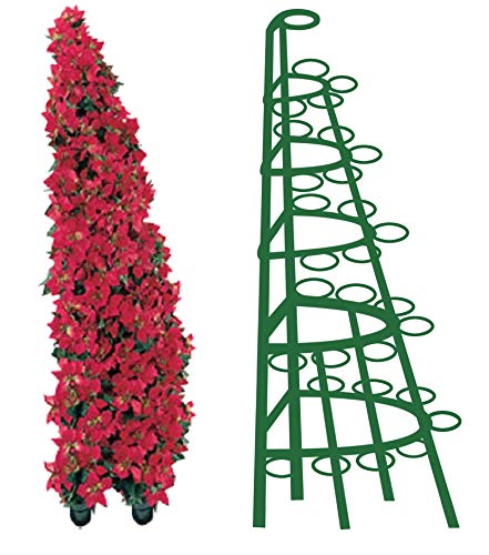 Creative Displays Half Round Poinsettia Tree Rack Display 104 - Freestanding Vertical Garden Frame | Great for Poinsettias, Flowers, Potted Plants, Succulents, and More (5.5 Ft)
