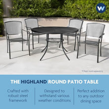 Wabash Valley Highland 48" Round Steel Mesh Patio Table