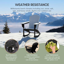 WestinTrends Malibu Outdoor Patio Porch Rocking Adirondack Chair (Set of 4), Black