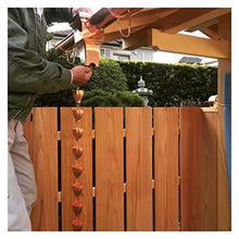 LZPHGB Rain Chain, Japanese-Style Rain Chains for Gutters Roof Copper Chain Water Bell Temple Courtyard Drainage Link Artifact Falling Guide for Exterior Gutters,M