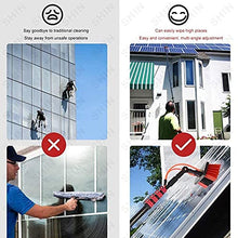 HYLOPGX Cleaning Brush Window Cleaning Pole Water Supply Telescopic Brush Cleaner Greenhouse roof, Window Photovoltaic Solar Pool Panels ()