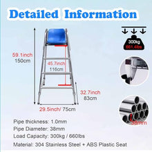 JIANSMZ Lifeguard Observation Chair, Lifeguard Chair for Water Park Swimming Pool Chairs Detachable Pool Chairs, Long Lasting Quality 47 59 71 inch Ladder Stool Bar Deck Poolside