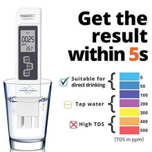 GGGUOJINN Digital Water Quality Tester TDS EC Meter Range 0-9990 Multifunctional Water Purity Temperature Meter Temp PPM Tester
