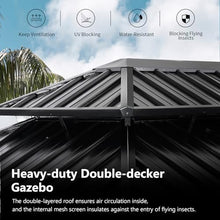 Jolydale 12x16 FT Hardtop Gazebo Brown