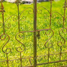 8 Feet Tall Garden Gate Archway with 2 Side Plant Stands Genevieve (Antique Bronze)