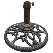 Oakland Living Elite Mississippi Bar Set with Table, Cushioned Stools, Umbrella & Stand Antique Bronze