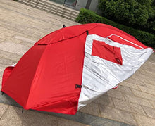LumaGrove 240cm Beach Umbrella Shelter UPF50+, Fishing Umbrella, 8 Ribs, Sun Shade for Beach and Sports Events(Red)