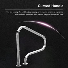 Pool Handrail Handle Grab Rails Swimming Swimming Pool Handrail for Indoor and Outdoor Pools, 304 Stainless Steel Pool Railing with Mounting Accessories