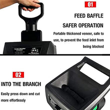 Garden Shredder, Portable Electric Garden Wood Chipper, Branch and Leaf Shredder, Suitable for Lawn, Yard (10M)
