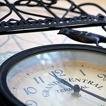 EHVYBDX Outdoor Garden Wall Clock Iron Art Bird Cage Design Garden Clocks Outdoor Waterproof Creative Home Furnishings Outside Clock Outdoor Wall Clock Indoor Outdoor Decoration White