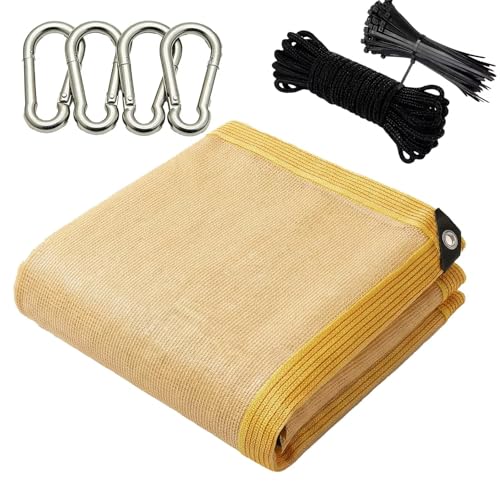 LJTGFHP 38 x 46 FT Shade Cloth - Garden Netting with Grommets Outdoor Sun Shade Cover for Pergola Patio Plants Greenhouse Chicken Coop Yellow Shading Rate 90%