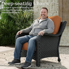 Aeeiua 7 Piece Patio Furniture Set with Fire Pit Table