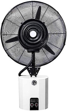 CUTPOIY Wall Mounted Misting Fan, Oscillating Cooling Humidifying Quiet Drum Fan for Home Office Industrial Use, 3-Speed 12L Air Circulator Spray Fan, 75cm