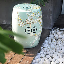 AthuAh Outdoor Stool, Ceramic Drum Stool，Dressing Stool, Embroidered Pier，Garden Decorative Stool, Suitable for Garden, Patio, Lawn,Home Indoor & Outdoor