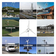 Wind Turbine Generator 600W 800W 1000W New Energy Horizontal Wind Turbine Generator 12v 24v 3/5 Blades Windmill Free MPPT Controller (Color : MPPT Controller Voltage : 12V) (Hybrid Control 12V)
