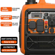 4500-Watts Portable Inverter Generator, Gas Powered Generators for Home Use, Camping & RV, 58dB Super Quie, with CO Sensor, USB Ports, 1.59Gal Fuel Tank, 46Lbs Lightweight, EPA Compliant, RV Ready