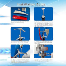 Wind Turbine Generator Kit, Portable Vertical Helix Wind Power Turbine Generator Kit w/ 3 Blades & Charge Controller for Boats,Gazebos,Cabins Or Mobile Houses,ther Energy Supplies 2000W-12V