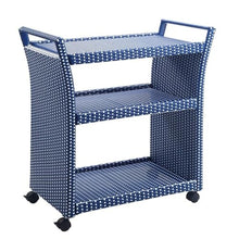 Furniture of America FOA Aluminum 30-Inch Patio Barstools with Bar Cart 5PC Set Blue