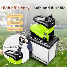 Hiedmeil Electric Garden Shredder, 2800W Heavy Duty Wood Chipper, Leaf Shredder & Branch Crusher, Max Cutting Diameter 4.5cm, Large Wheels for Easy Mobility (No Cord)