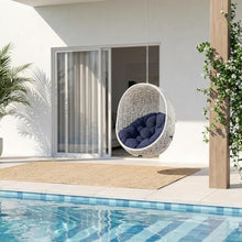 Outdoor Escape White Outdoor Patio Lounge Chair Without Stand, Contemporary Design, Cushioned Seating, Durable Frame, Perfect for Outdoor Living