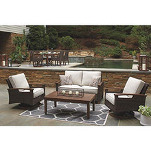 Signature Design by Ashley Paradise Trail Outdoor Loveseat Medium Brown