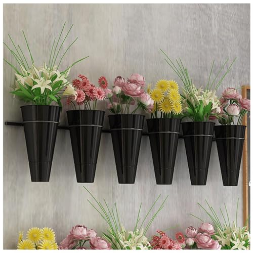 Wall Mounted Plastic Flower Display Stand For Fresh Flower Shop Decorative Plant Holder With Florist Bouquet Shelf Indoor Outdoor Flower Pot Holder Rack Floral Container Plant Stand For Bket