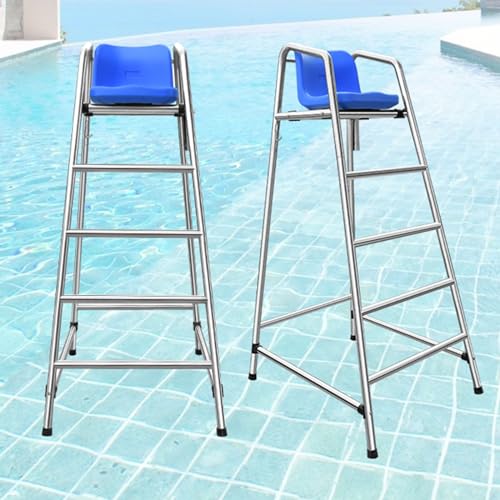 WLCGYD 2 Packs Lifeguard Chair for Above Ground Pool, 71 Inch High Life Guard Chair W/Comfortable Seat for Water Park/Beach/Poolside/Sunroom, Tall Adirondack Chair, Referee Ladder Stool