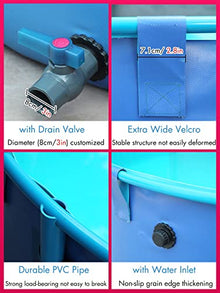 LZMZMQ 24 31 39 47 59 Inches Deep Swimming Pool for Kids, Above-Ground Pools with Drain Valve, Albercas para Adultos/Relax Pool for Home/Garden/Backyards(7X1.5M/58000L/15500GAL)