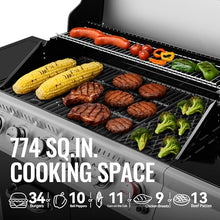 Grills House GA6402H Deluxe 6-Burner Cabinet Style Gas Grill