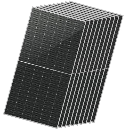 SUNGOLDPOWER 10PCS 560W Bifacial Solar Panel,N-Type 16BB,PERC Half-Cut Cell,Vmp 42.1V/PCS,Up to 30% Extra Power,IP68,48V Solar Panel for RV Home Farm Trailer Marine Off-Grid System(10*560W Bifacial)