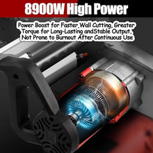 Electric Concrete Chain Saw with Water Pump - 35CM Wet Cutting for Brick & Granite, Effective Dust Removal Tool for Precision Slotting