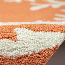 Liora Manne CAPRI Indoor/Outdoor Handmade Area Rug - Coastal Beach Accent Coral Border Orange 8'3" x 11'6