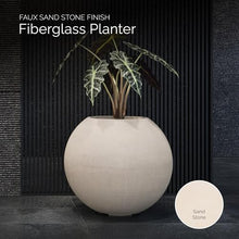 COSAPOTS Orbo Globe Sphere Indoor/Outdoor Planter, 35x31in Sand Stone