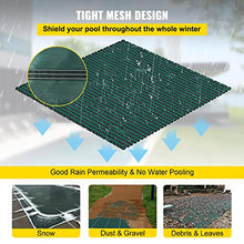 VEVOR Inground Pool Safety Cover for 18x36 ft Pools with Right End Step Green