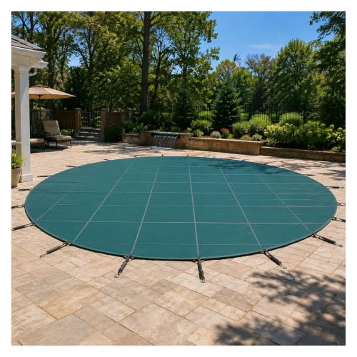 JYHHCYS Custom Size Mesh Swimming Pool Cover with Springs and Anchors