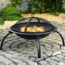 Fire Pits,Garden Outdoor Fire Pits Steel Folding Fire Bowl with Grill & Cover & Poker Camping Fire Pit