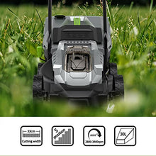 40V Lithium-Ion Battery Electric Lawn Mowers Portable Cordless Walk-Behind Lawn Mowers 32cm Cutting Width 5 Adjustable Cutting Heights