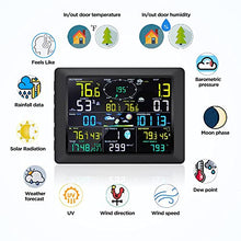 Weather Station,WiFi Weather Station,Home Weather Stations with Rain Gauge,Wind Speed,Barometer,Moon Phase