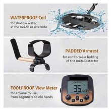 JKSVTF Underground Metal Detector, Metal Detector High Sensitivity Treasure Finder Precise Locator Waterproof Search 11'' Coil and 5'' Coil Gold Metal Detector High Accuracy Lightweight