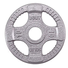 Body-Solid (OST355) Olympic Quad Grip Design Weight Plate Set - Chrome, Gray
