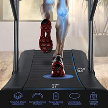 RUNOW Curved Treadmill Non-Electric Commercial Home Running Machine Black