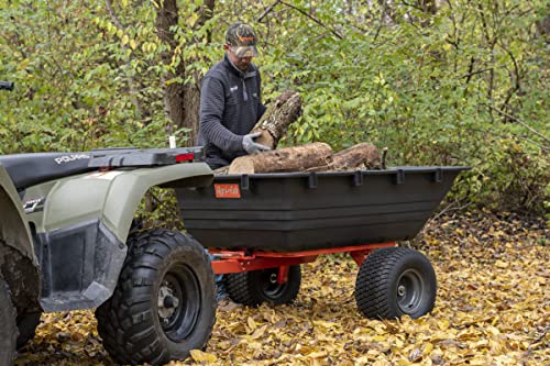 Agri-Fab 1,000 lb Tow Behind Poly Dump Cart Black/Orange