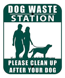 Standard Dog Waste Station/MittN Bag™ System_Square Can(Matte Green)